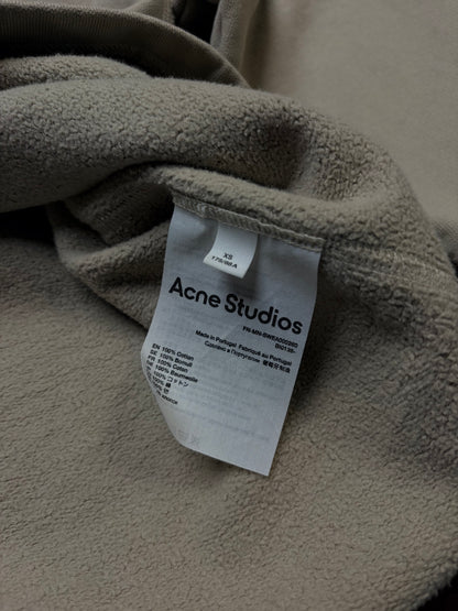 Acne Studios Logo Crewneck Sweatshirt – Beige / Sand – XS, fits L–XL