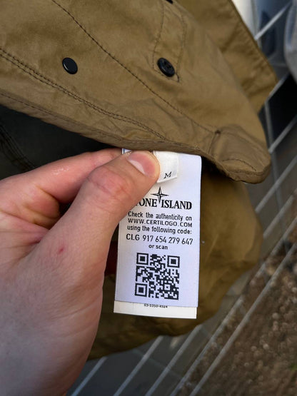 Stone Island David TC Frakke Trench Coat i Khaki grøn Medium