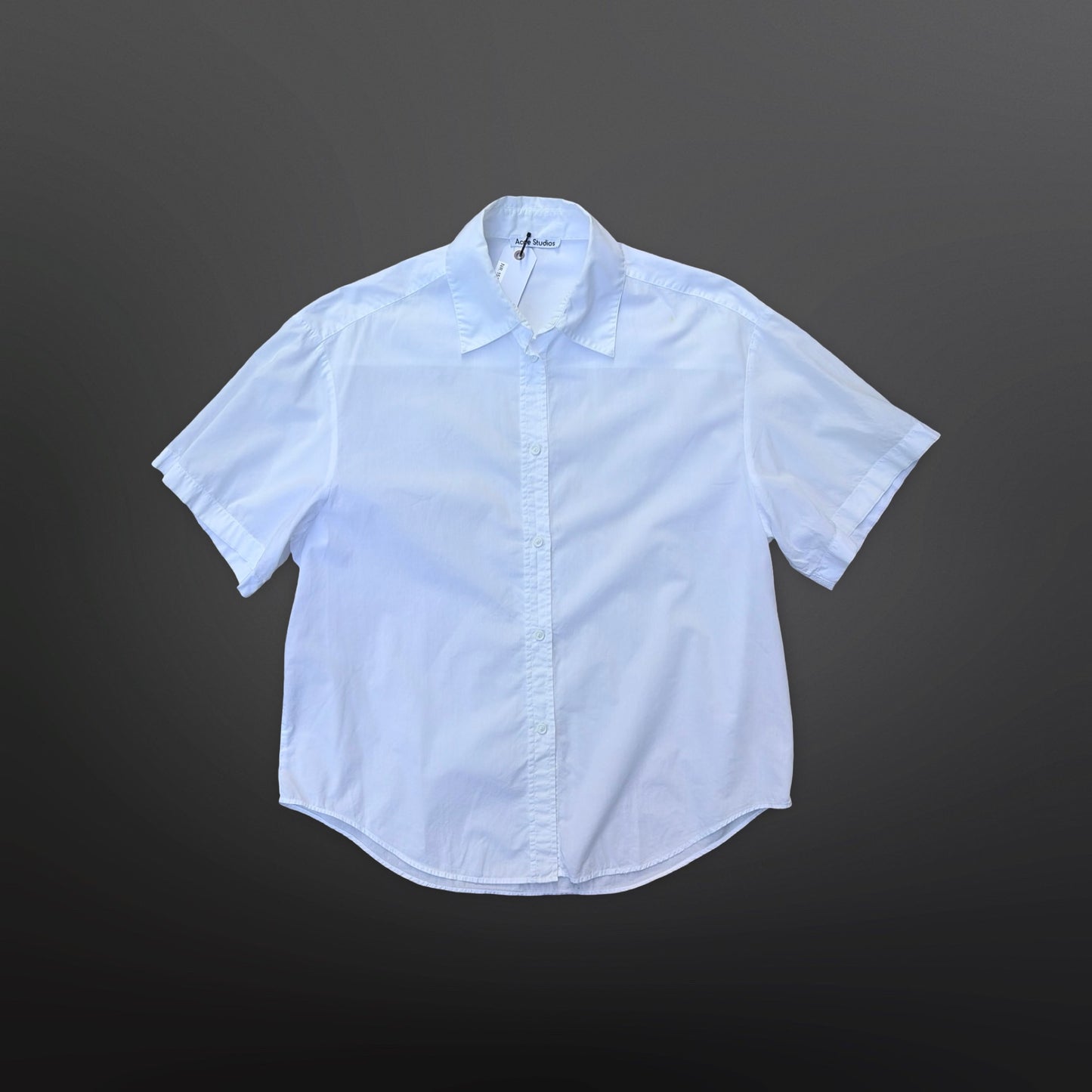 Acne Studios Embroidered Short Sleeve Shirt – White – Size 36