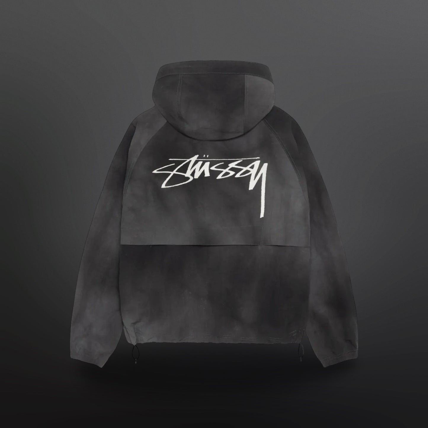 Stüssy Beach Shell Wave Dye Jacket – Sort (XL)