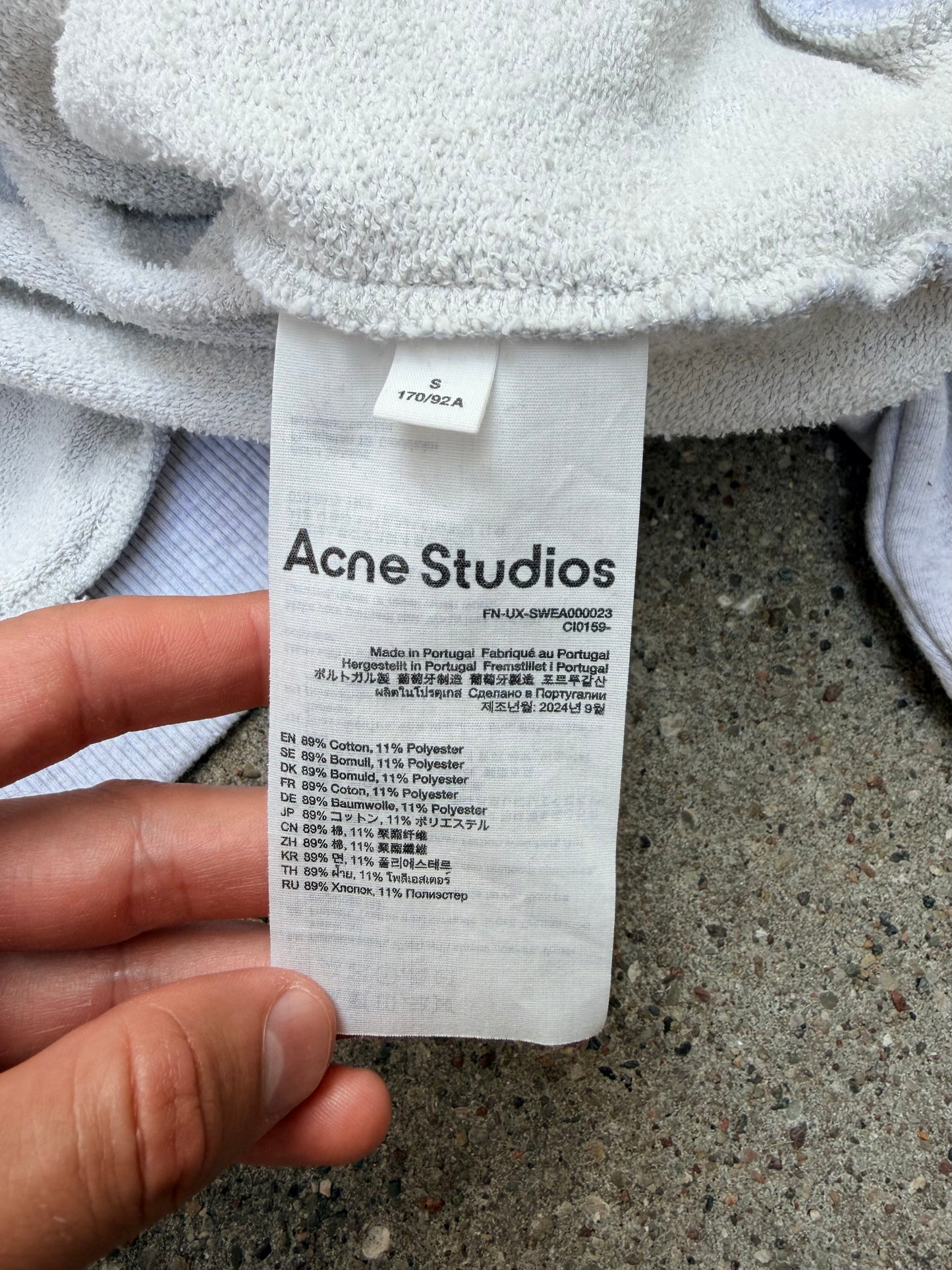 Acne Studios Stockholm 1996 Hoodie – Grey – Str. S / fitter M