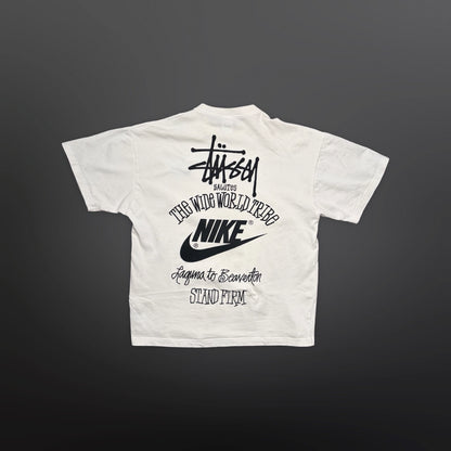Nike x Stüssy T-shirt i hvid – str. M