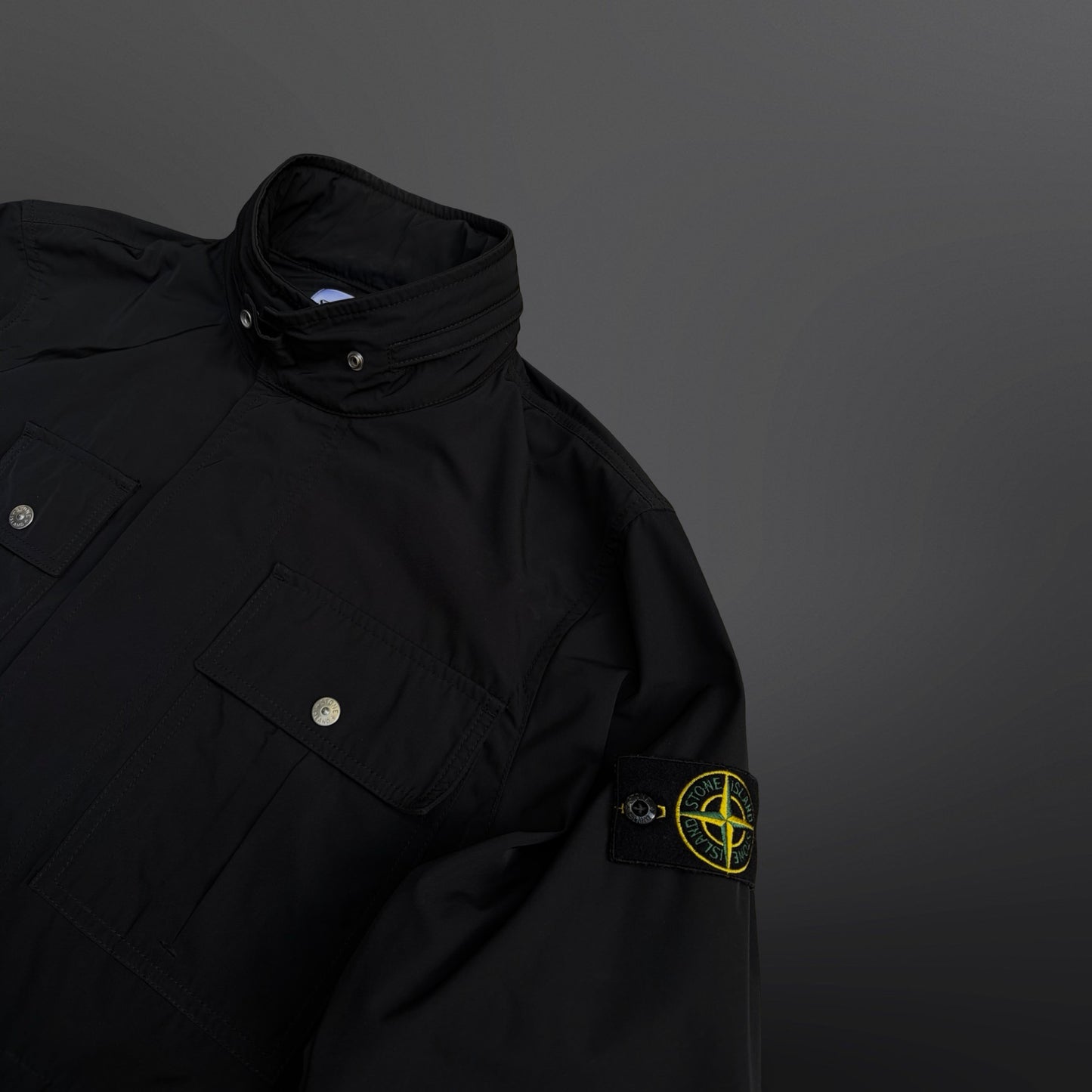 Stone Island Micro Twill Jakke – Sort (Large)