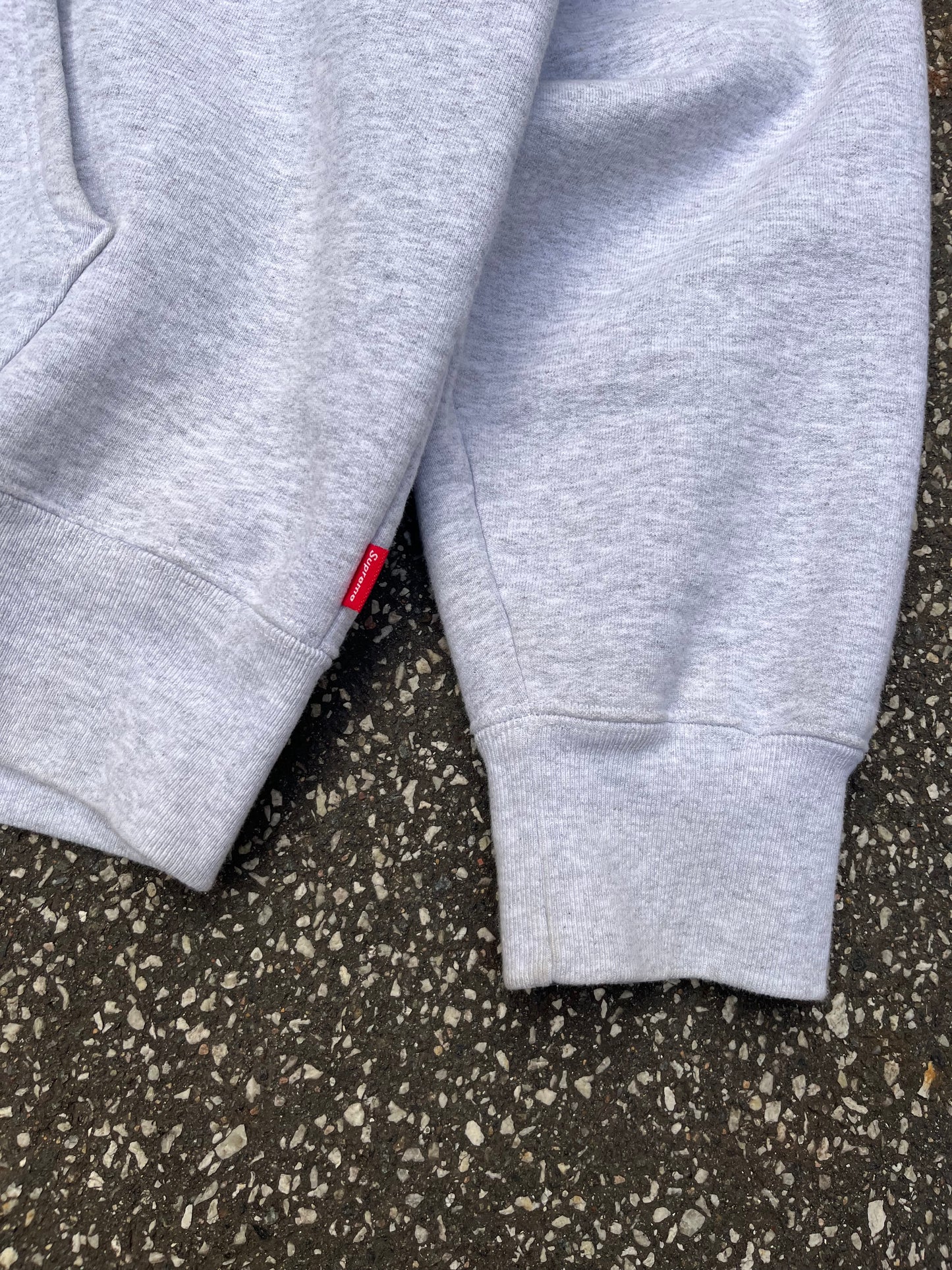 Supreme S Logo Zip Hoodie – Grey – Large