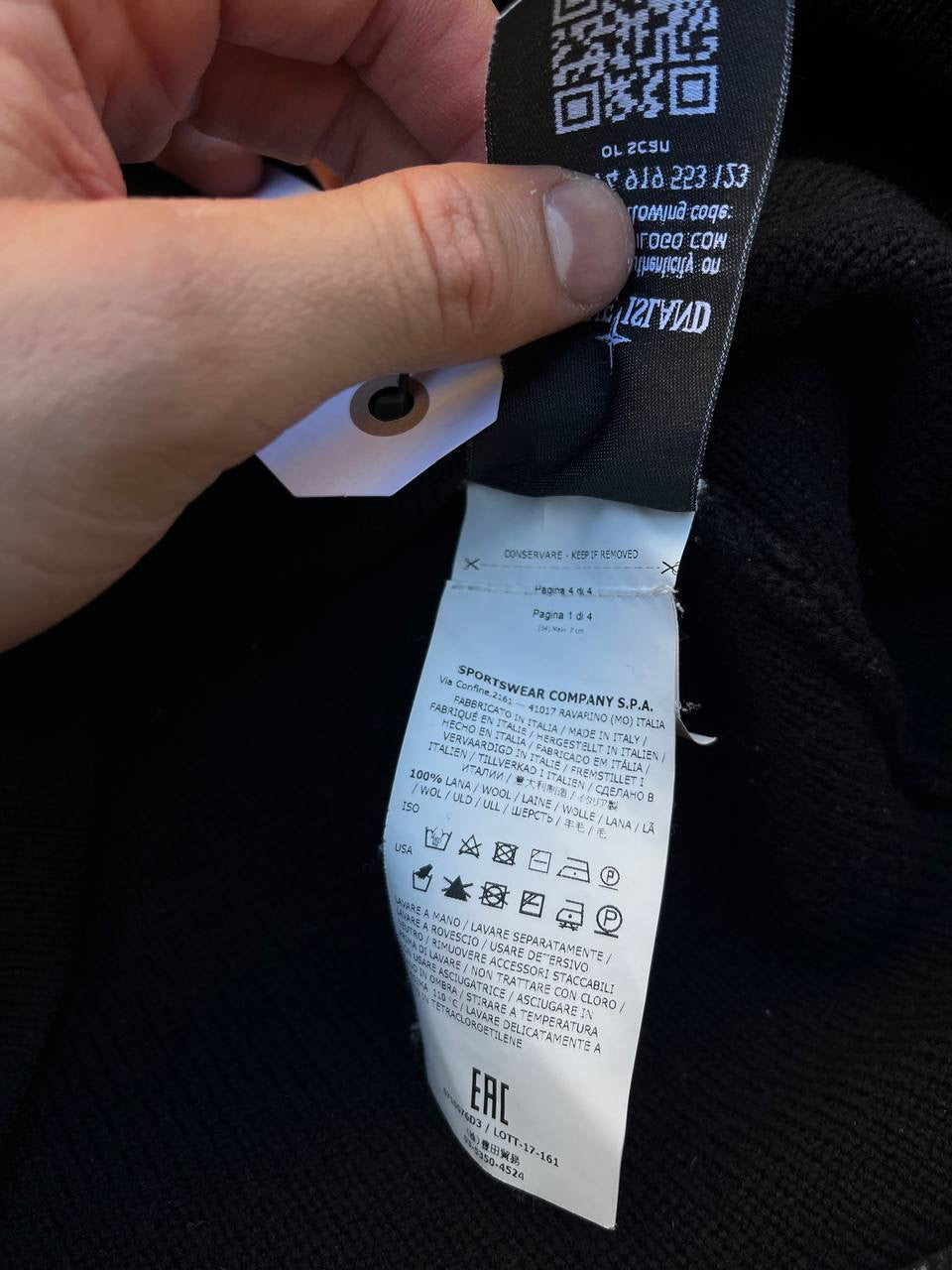 Stone Island Ghost Sweater i Uld Small (m)