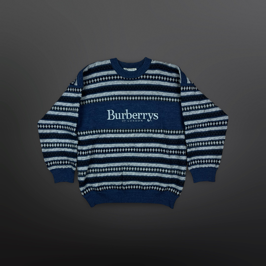 Burberrys of London Striktrøje – Vintage Wool Knit Made in England
