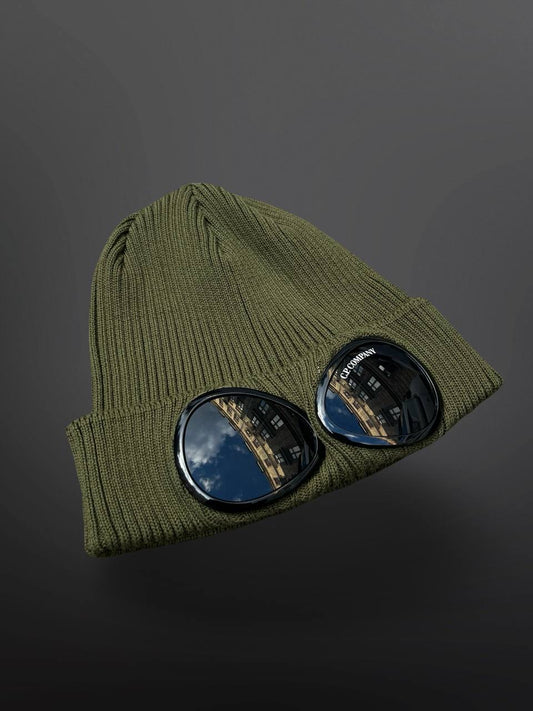 C.P. Company Beanie Hue Med Googles Grøn Khaki