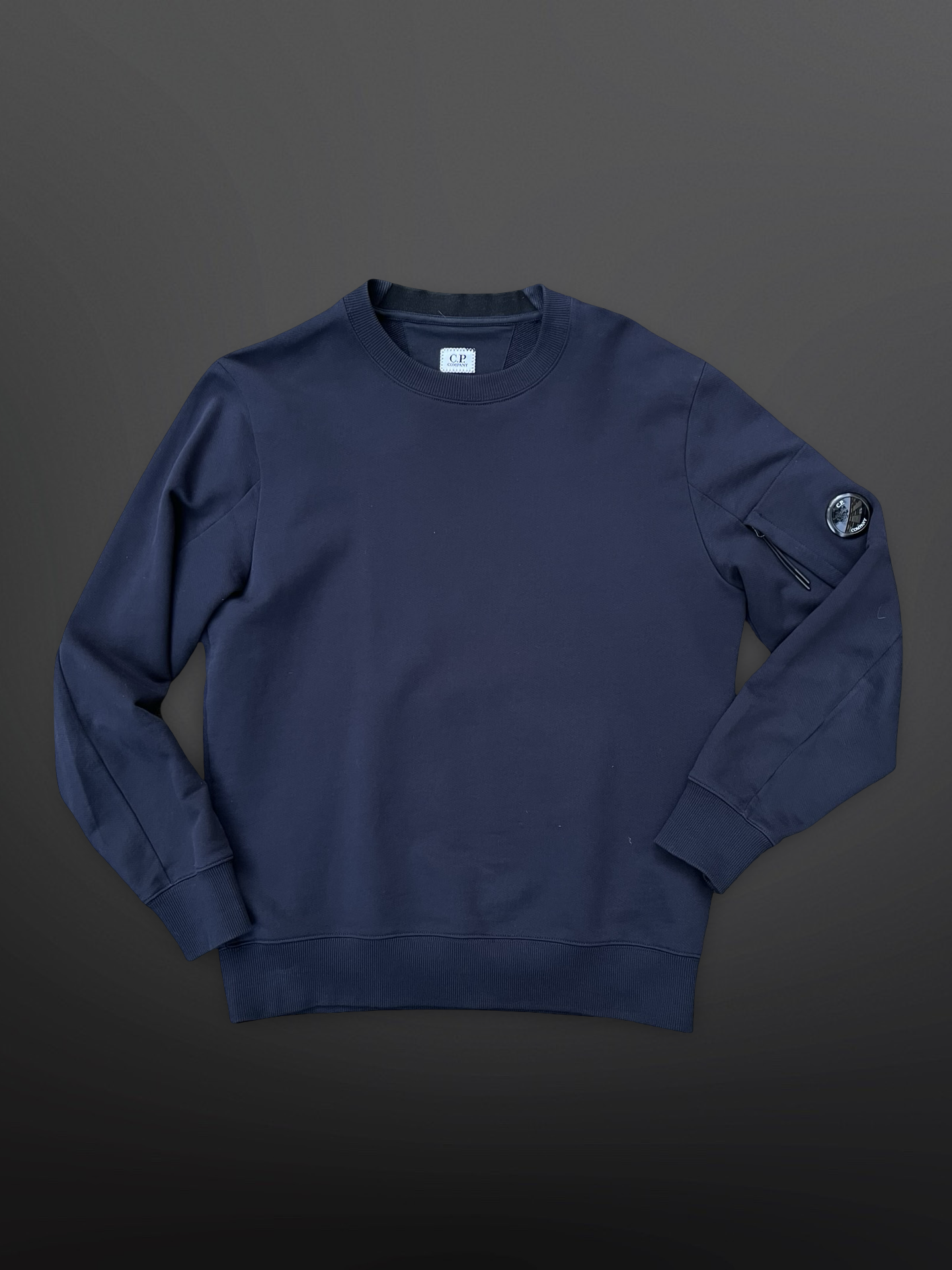 C.P. Company Lens Sleeve Sweatshirt – Navy – Medium