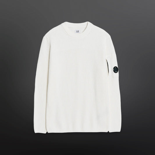 C.P. Company Sea Island Cotton Crewneck – Hvid (Str. 52 / Large)