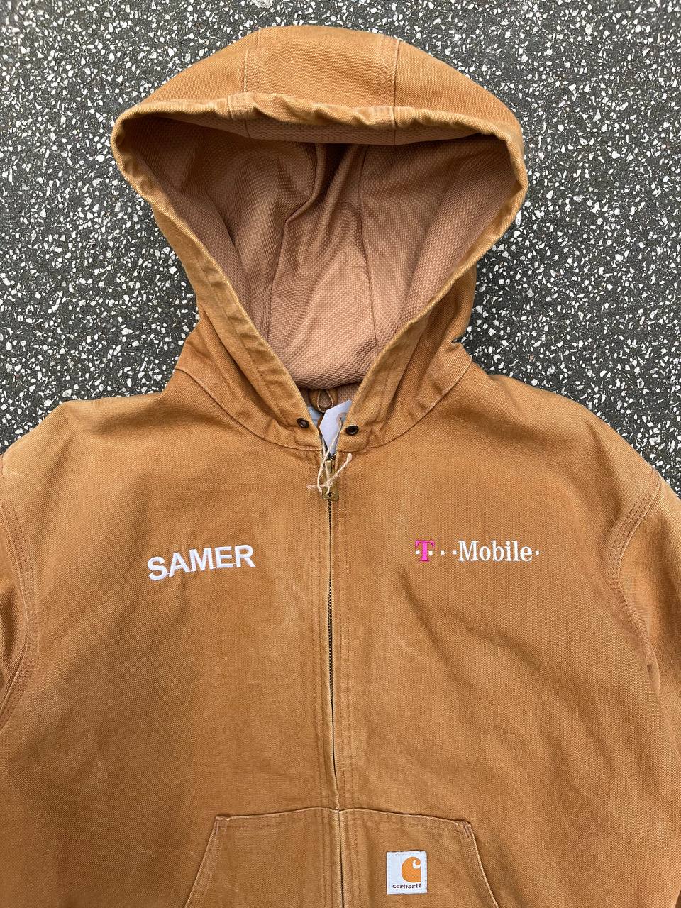 Brugt Used Vintage Carhartt Active work wear jacket Carhartt WIP i størrelse M medium i sand / brun farve made in USA