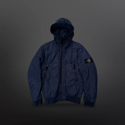 Stone Island Crinkle Reps Hooded Jacket Charcoal Grey – Large