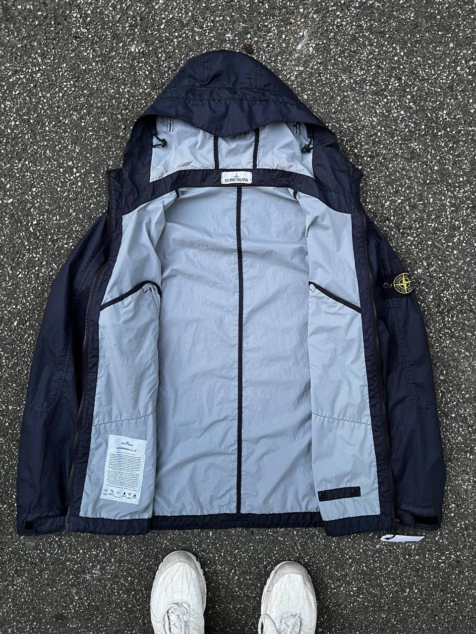 Stone Island Jakke Regnjakke Membrana 3L TC Navy Marineblå XL Brugt Used