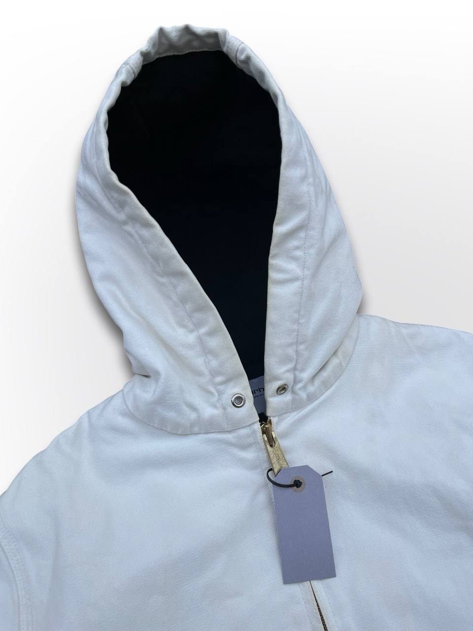 Brugt Used Carhartt Active Vinter Jacket Carhartt WIP i Hvid Farve S Small herre med Fleece 3M Insulation