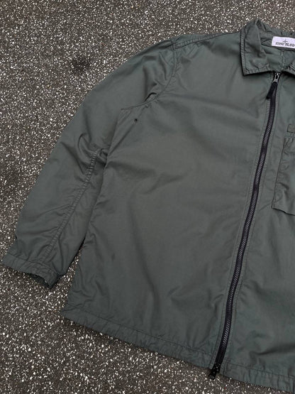 Stone Island Overshirt Sommerjakke Overgangsjakke Grøn Khaki Militær XXL 761512619