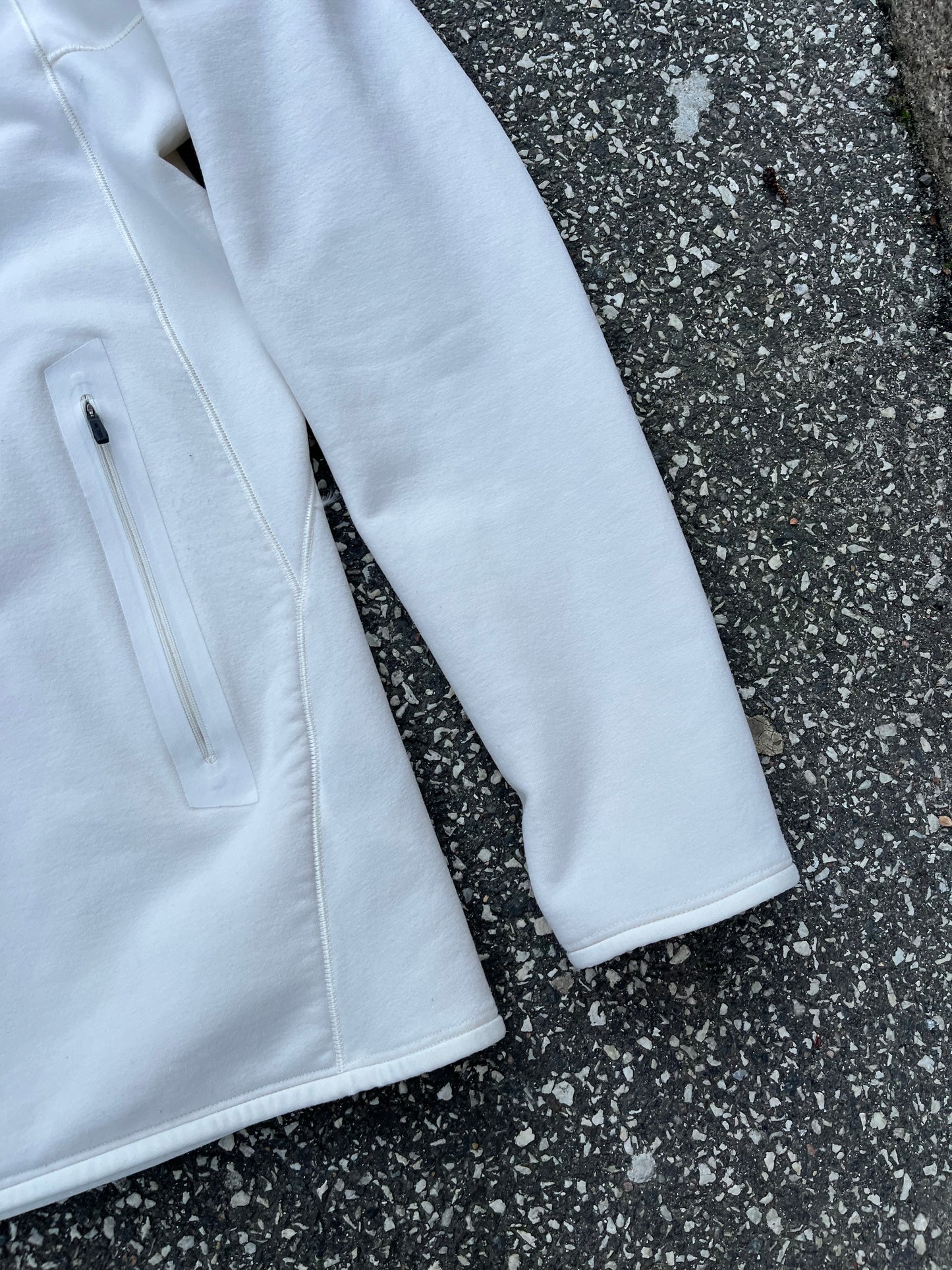 Arc’teryx Fleece Full-Zip Hoodie – White XL Dame M–L Herre