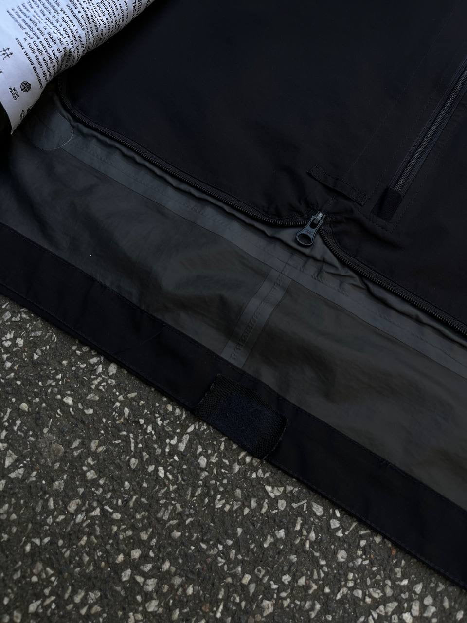 Stone Island Regnjakke Gore-Tex  Paclite L Large Sort