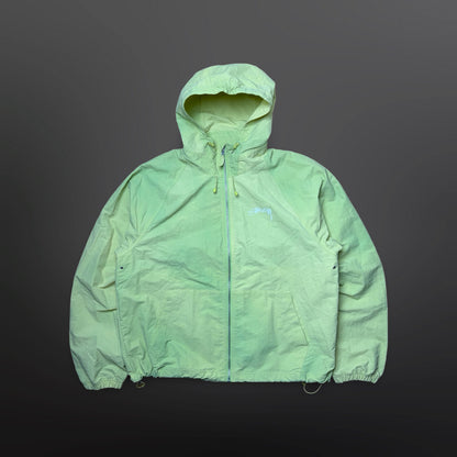 Stüssy Beach Shell Wave Dye Zip Hoodie – Lime (XL)