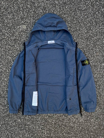 Stone Island Supima Cotton Twill Strech TC Efterårsjakke Windbreaker M Medium Navy Blå 801542610