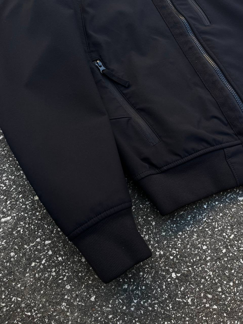 Stone Island Soft Shell R Sort med Fleece insulation Medium Brugt