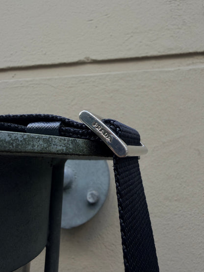 Prada Vintage Nylon Duffle / Travel Bag – Navy