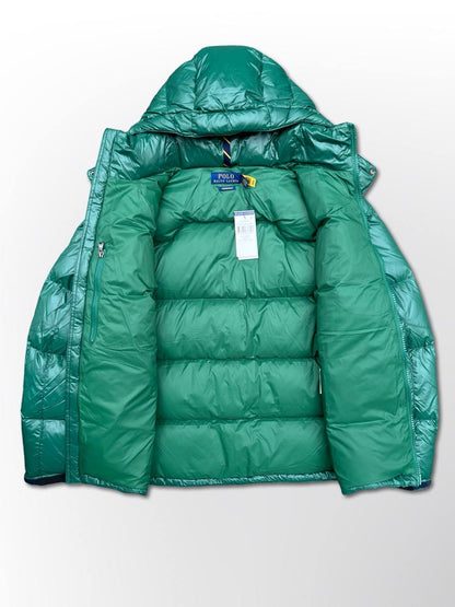 Polo Ralph Lauren Puffer Dunjakke i Grøn Small herre Ny