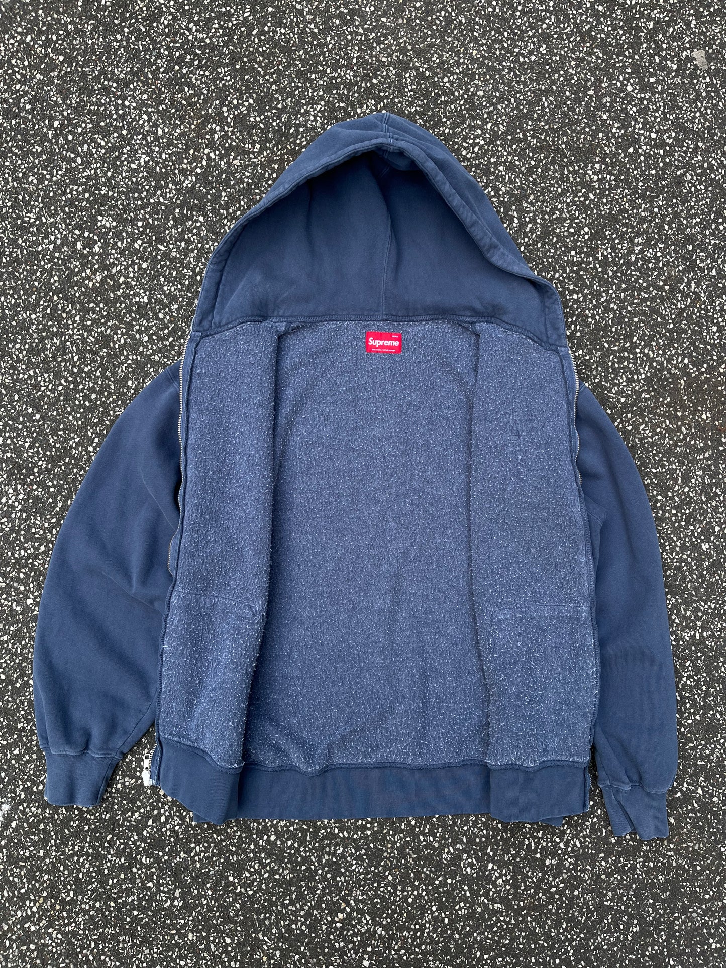Supreme Small Box Zip Hoodie – Navy Medium