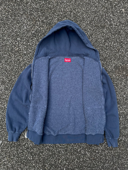Supreme Small Box Zip Hoodie – Navy Medium