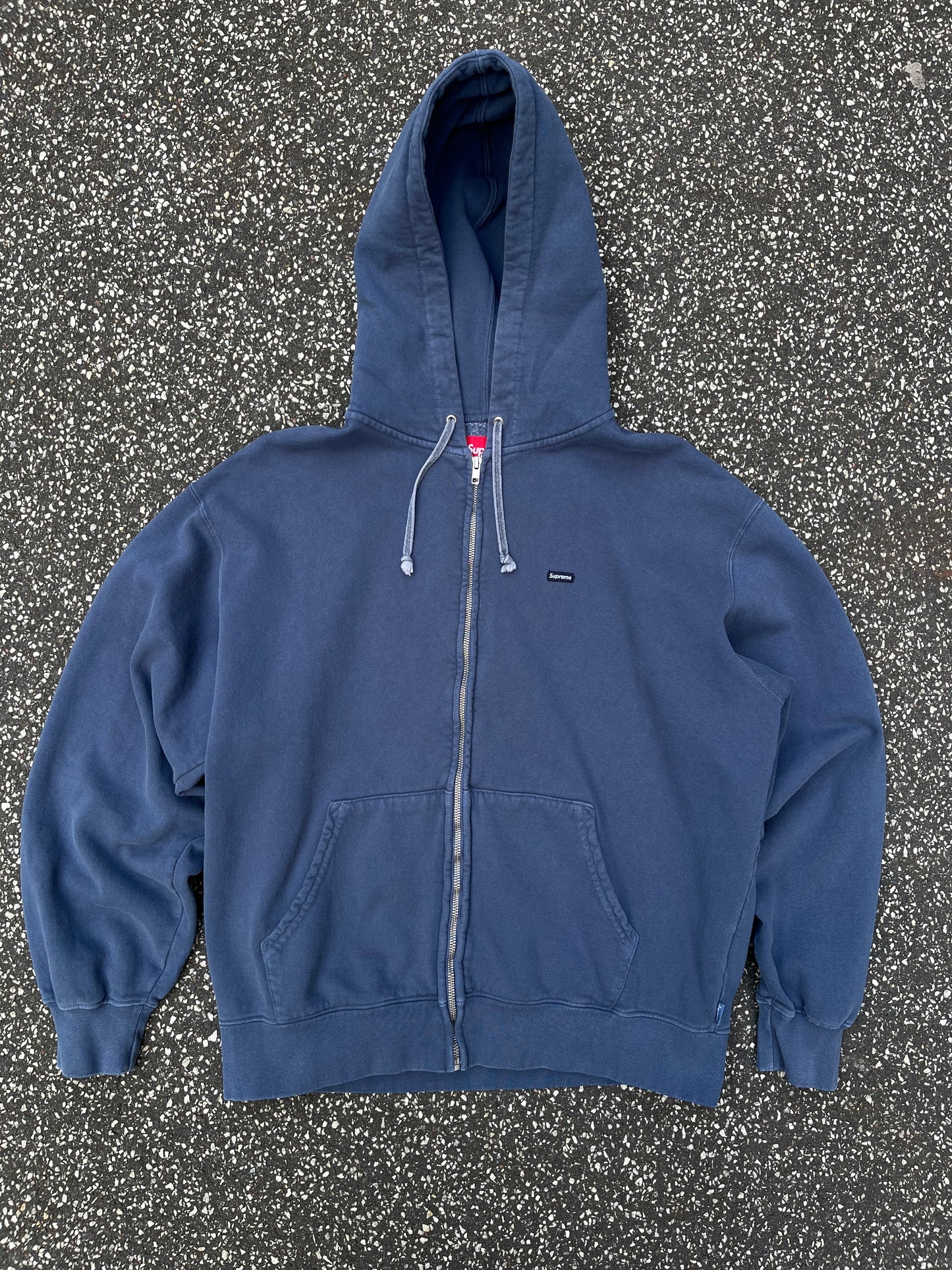 Supreme Small Box Zip Hoodie – Navy Medium