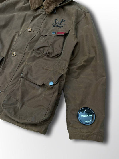 C.P. Company X Barbour google wax jacket parka i Brun brown S small