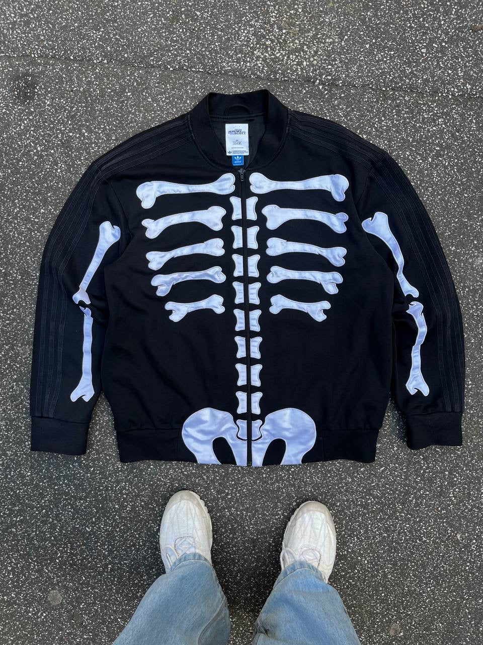 Adidas X Jeremy Scott Skeleton Tracker Jacket Sort XL