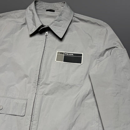 Prada Nylon Jacket – Light Grey (Made in Italy) L Large
