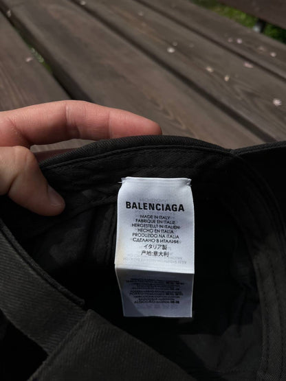 Balenciaga Cap Kasket Sort 58 L Large Brugt Used