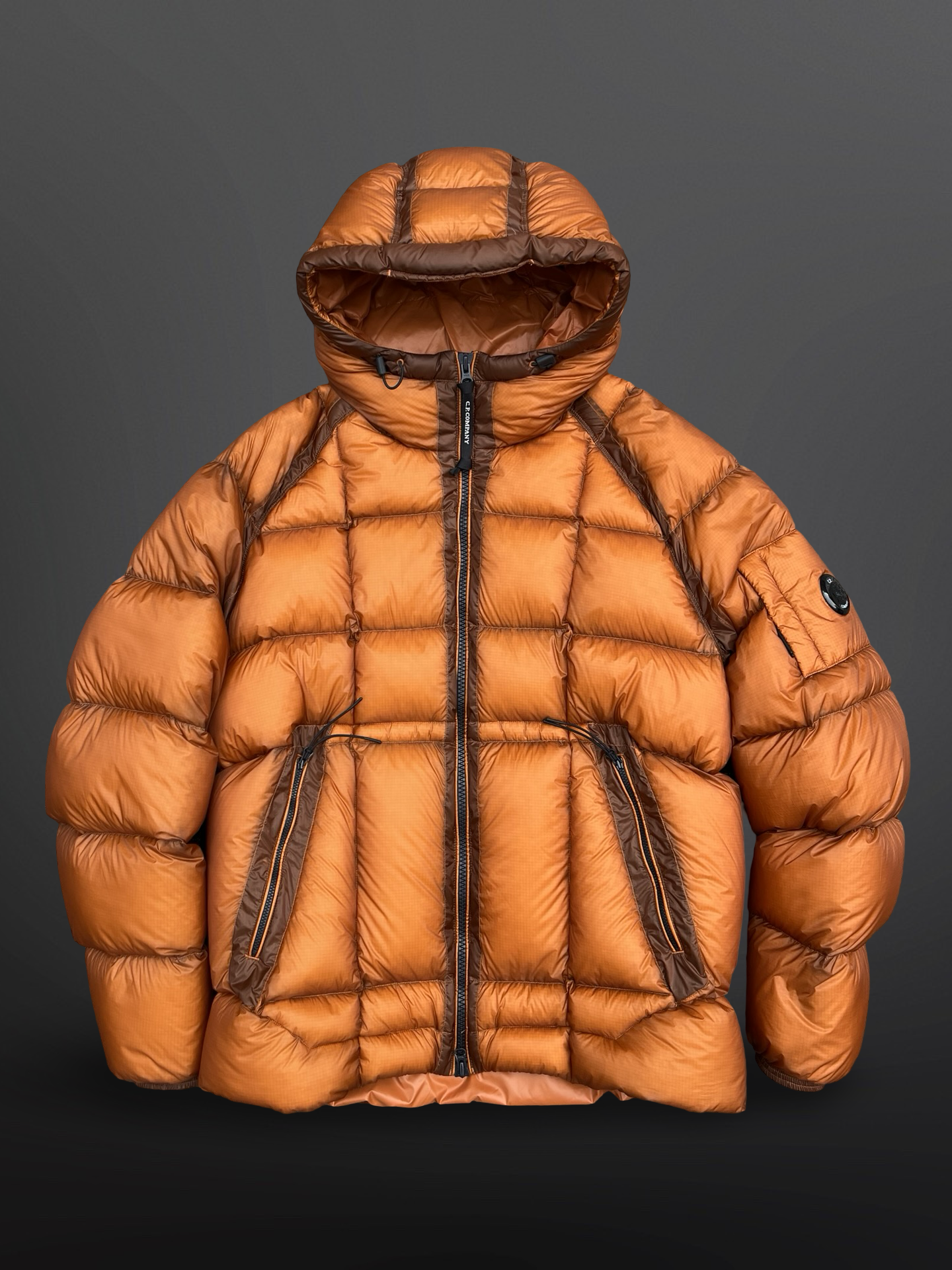 C.P. Company DD Shell Dunjakke Puffer XXL Bombay Brown Fitter L-XL