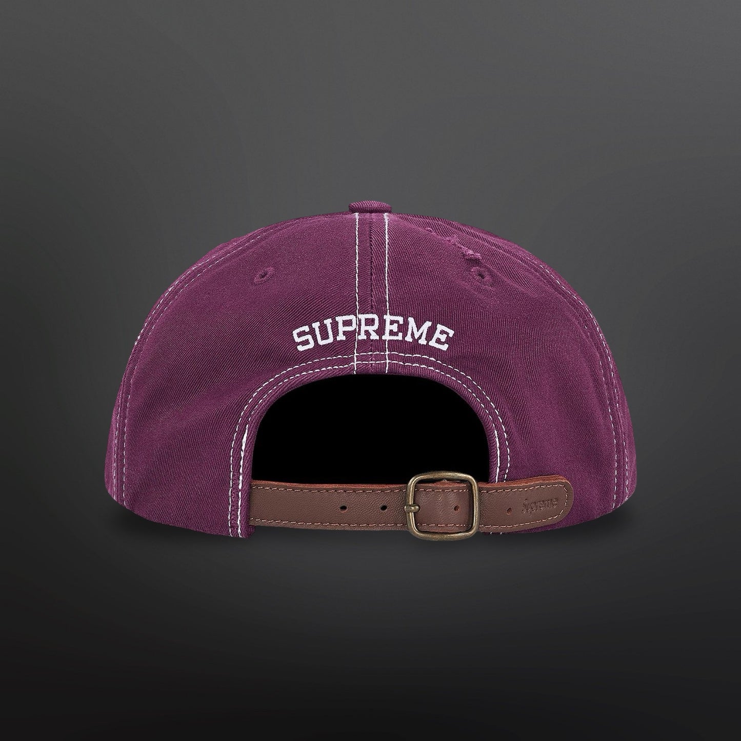 Supreme Script Logo 6-Panel Cap – Burgundy Brand New