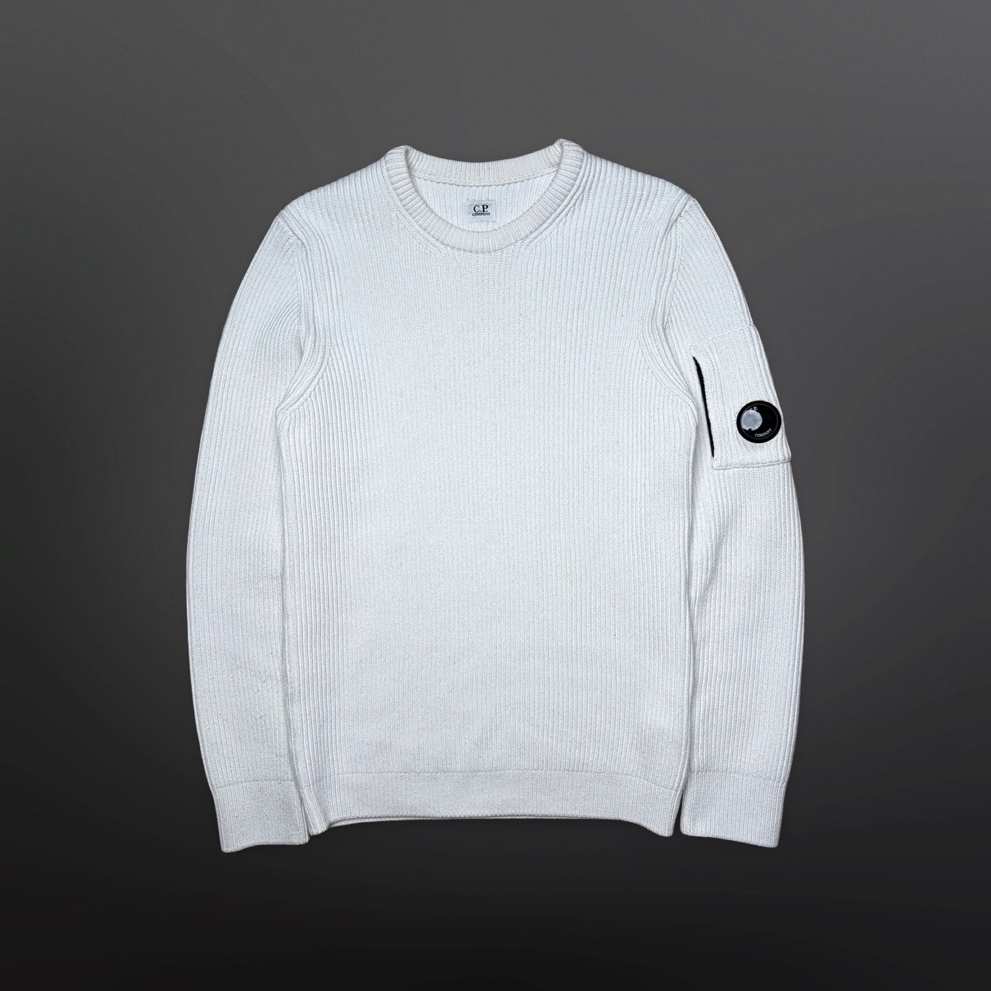 C.P. Company Sea Island Cotton Crewneck – Hvid (Str. 52 / Large)