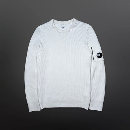 C.P. Company Sea Island Cotton Crewneck – Hvid (Str. 52 / Large)