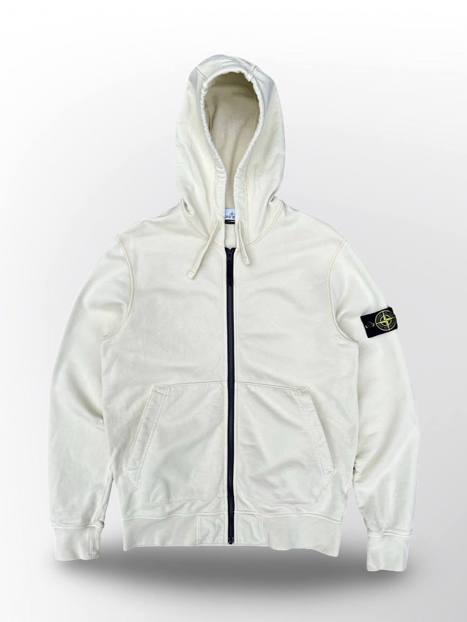 Stone Island Zip Up Hoodie Hættetrøje i L Large Brugt