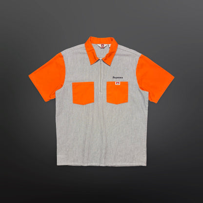 Supreme x Ben Davis Half Zip Work Shirt Orange Stripe – Medium