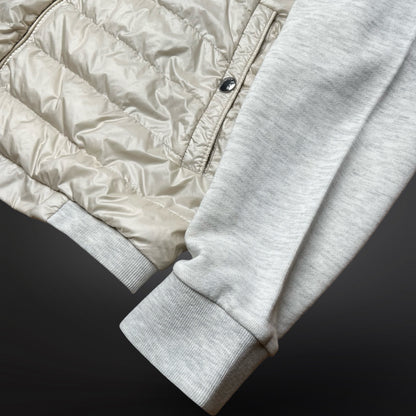 Moncler Dun Cardigan Grå Beige Creme M Medium