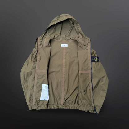 Stone Island Supima® Cotton Canvas Hooded Jacket – Khaki – Large