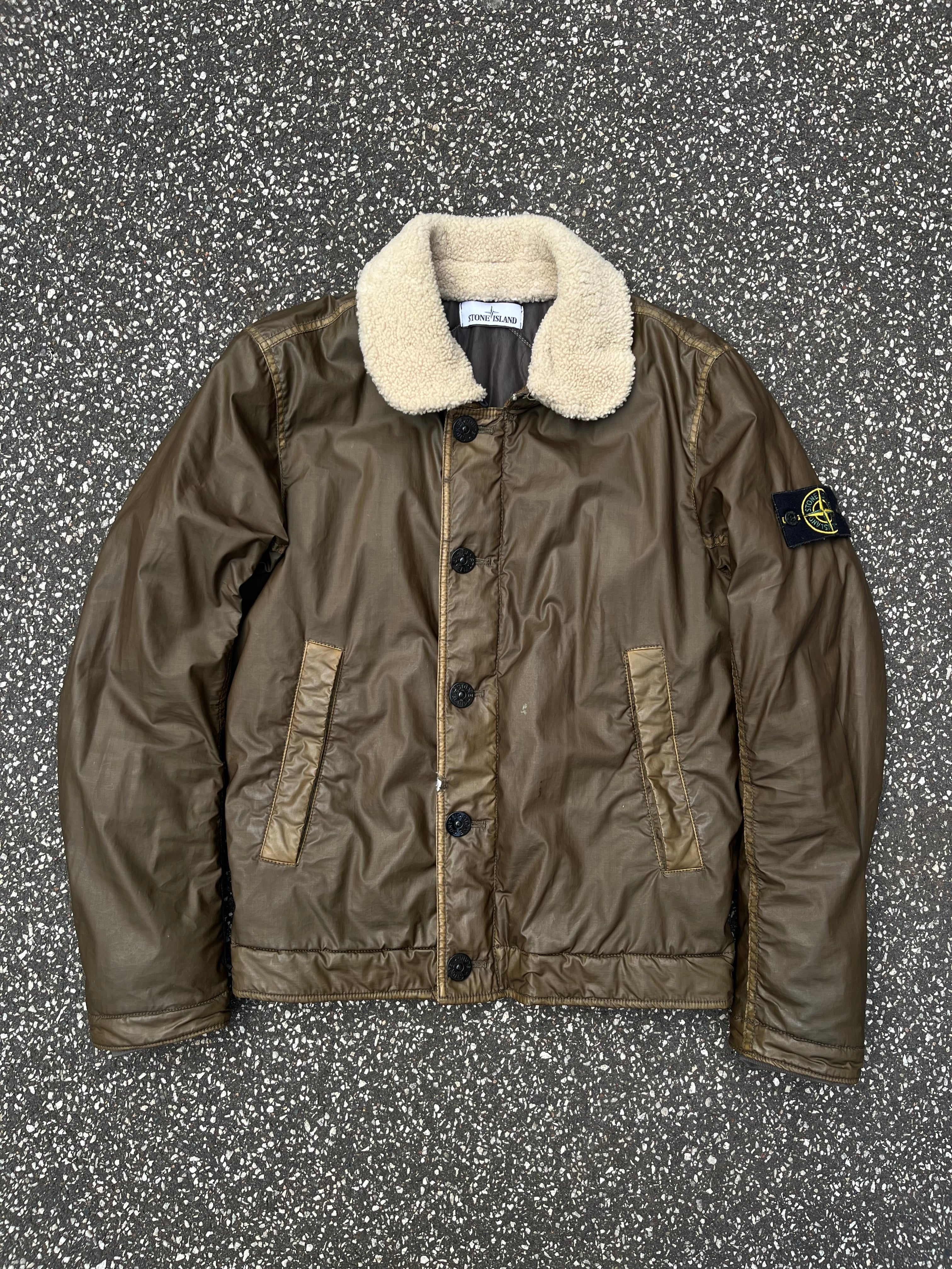 Stone Island Mussola Gommata Jacket – Olive Small – supersaelger