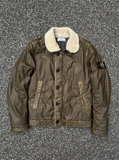 Stone Island Mussola Gommata Jacket – Olive Small
