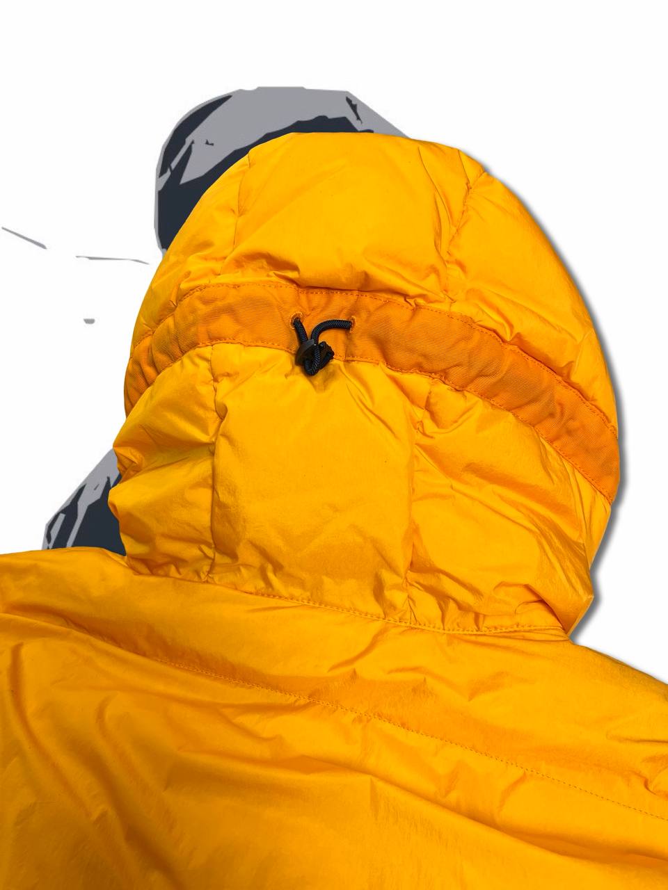 Brugt Used Stone Island Dunjakke Garment Dyed Crinkle Reps Ny Down i Orange farve i L large i god stand
