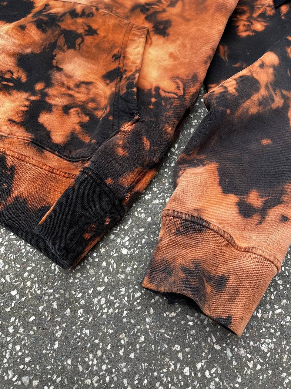Stone Island Off Dyed Treatment Hættetrøje Hoodie i L Brugt Used