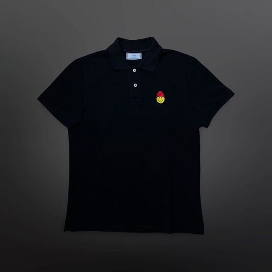 AMI Paris Polo – Smiley Patch Alexandre Mattiussi M Medium Sort Black