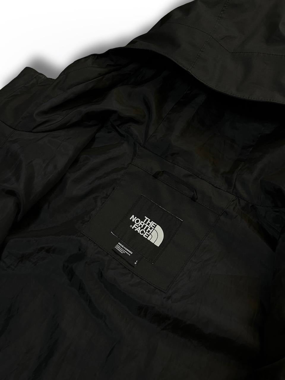 Regnjakke Skaljakke Vindjakke brugt jakke fra The North Face i Sort L large Gore tex Hyvent Dryvent Membran