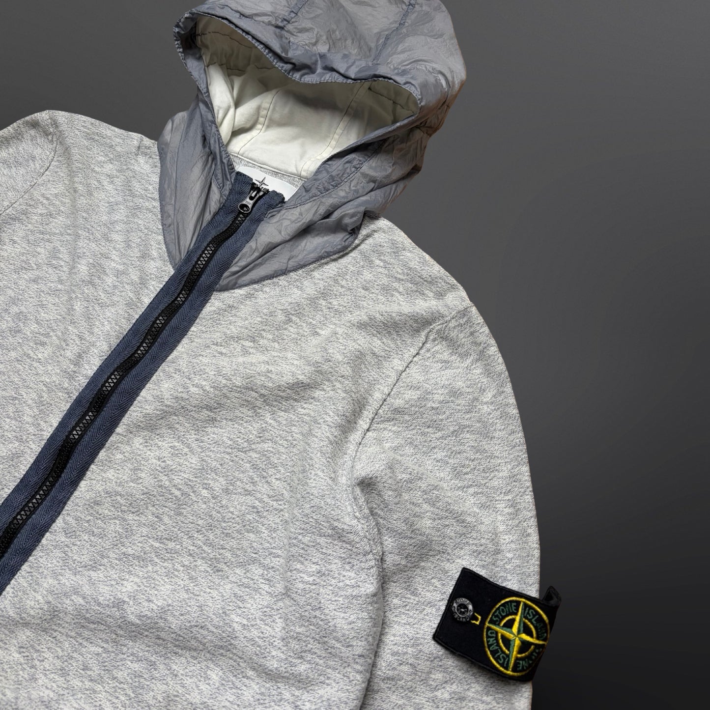 Stone Island Knit Hooded Cardigan – Grey (XL) 6815546B0