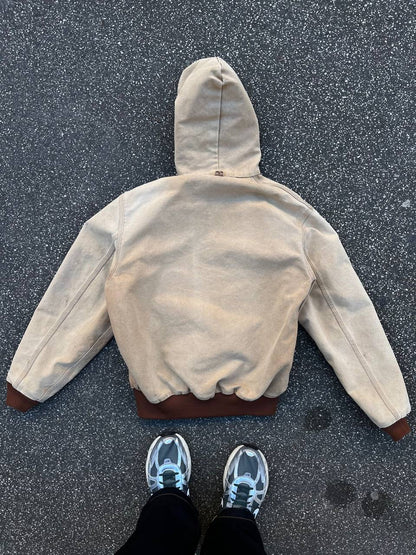 Carhartt Active Jacket Beige Vintage Small herre