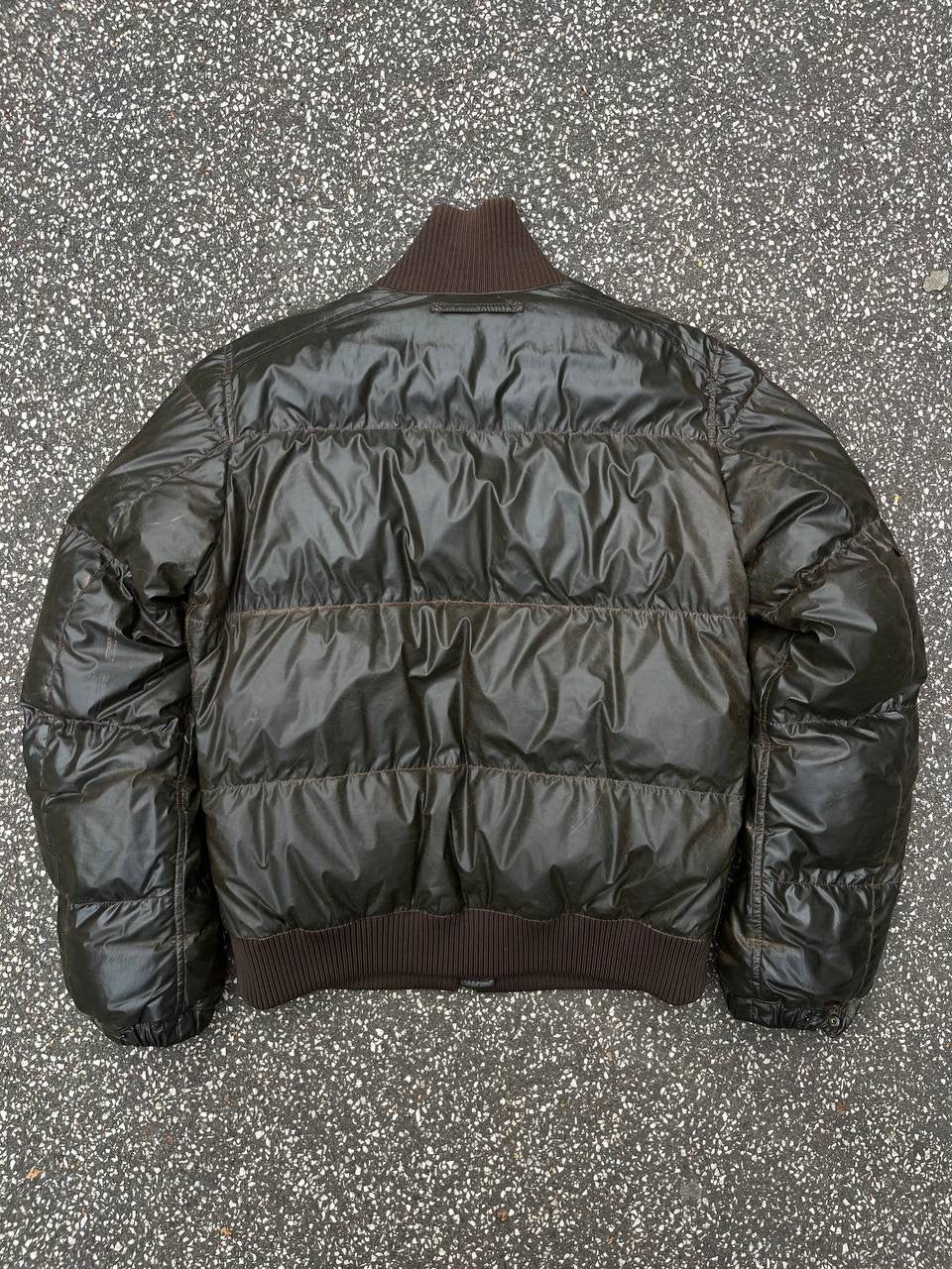 Prada Puffer Dunjakke Black Label Vintage Jacket Brun Str.50 M-L