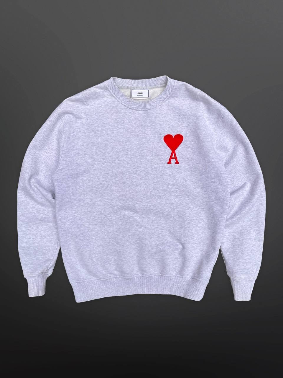 AMI Paris Alexandre Mattiussi Sweatshirt L Large Mænd Grå Grey